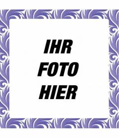 Gestalten Sie Ihre Fotos mit lila Quadrat Mosaik Motive, um ein Foto setzen