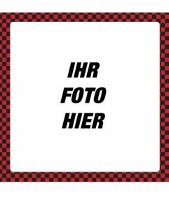 Quadratisch Bilderrahmen mit schwarzen und roten Quadrat Motive Retro-Stil der 70er