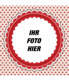 Dekorieren Sie Ihre Fotos mit diesem Retro-Stil rotes Quadrat photoframe, weiß und