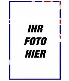 Bilderrahmen mit der Flagge von Australien vertikal Ihre Fotos anpassen