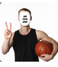 Werden Sie ein Basketball-Trainer mit diesem Spaß-Effekt ein Foto der Montage