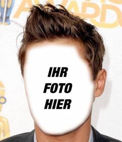 Änderung der Frisur wie Zac Efron mit diesem Online-Fotomontage 