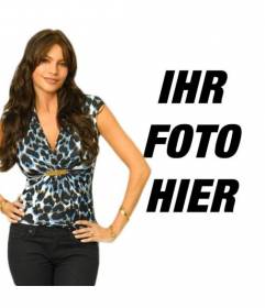Fotomontage mit Sofia Vergara von Modern Family TV Show. Jetzt können Sie in einem Foto mit der Schauspielerin und kolumbianische Modell als eine der heißesten Frauen der Welt erscheinen