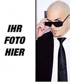 Fotomontage mit dem Sänger Pitbull zu tun online