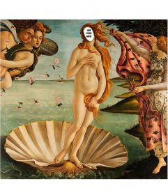 Fotomontage, um Ihr Gesicht in Botticellis Venus