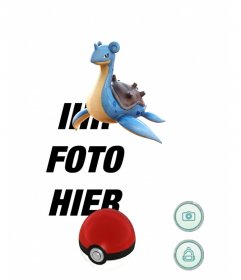 Wirkung von Pokemon Go mit Lapras, wo Sie mit Ihrem Foto