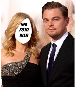 Fotomontage zu posieren mit Leonardo DiCaprio mit dem Gesicht