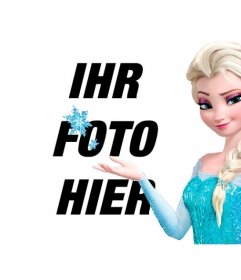 Online Collage Ihr Foto mit Prinzessin Elsa of Frozen setzen