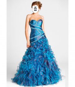 Fotomontage mit einem Party-Kleid