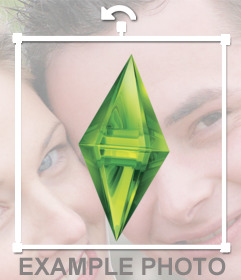 Aufkleber der grünen Raute aus Die Sims