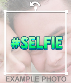 Online #selfie Aufkleber auf Ihre Bilder setzen