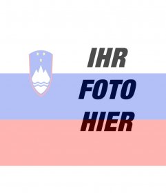 Setzen Sie Ihr Bild mit der Flagge von Slowenien mit dieser Fotomontage online
