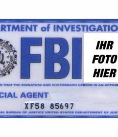 Fotomontage des FBI-Ausweises - Photoeffekte