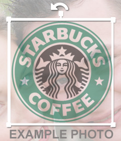 Logo des berühmten Starbucks, in jedem Ihrer Fotos mit dieser Bildbearbeitung und Logos einfügen