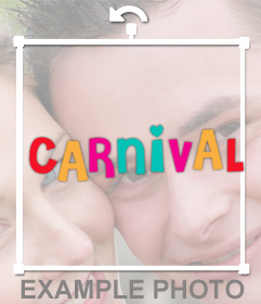 Aufkleber mit dem Wort Karneval für Ihre Fotos