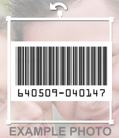 Spaßaufkleber eines Barcodes in Ihren Fotos zu setzen