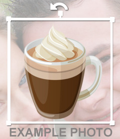 Kaffeetasse auf Ihre Fotos einfügen als Aufkleber
