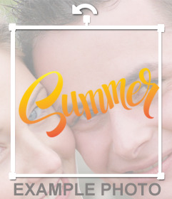 Fügen Sie in Ihre Fotos den Sommer Wort als dekorative Sticker