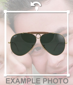 Retro Pilotenbrille, um sie auf Ihre Fotos 