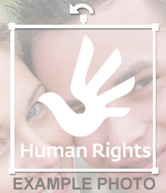 Online-Aufkleber des Menschenrechtslogo