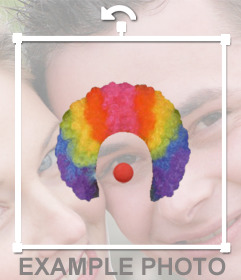 Aufkleber eines Clownperücke und Nase für Ihre Fotos