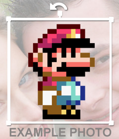 Aufkleber des Spiels Mario Bros pixelig und kostenlos