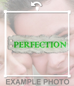 Text das Wort PERFECTION grün und grau Hintergrund einfügen in Ihr Word-