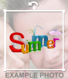 SUMMER Textfarbe, um auf Ihre Fotos legen und devir ist in den Sommerferien!