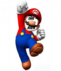 Fotomontage zu setzen Ihr Gesicht auf Super Mario und haben Spaß
