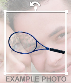 Tennisschläger auf Ihre Fotos mit diesem Online-Effekt