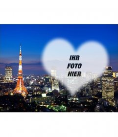 Postkarte mit einem Bild von Tokio
