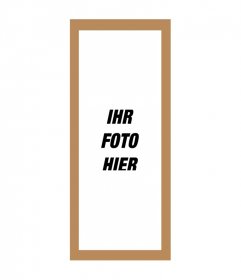 Fotorahmen für Bilder verdreifachen 3 Frames mit braunem und weißem Hintergrund
