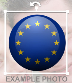 Aufkleber Flagge der Europäischen Union können mit unserem Online-Editor setzen 