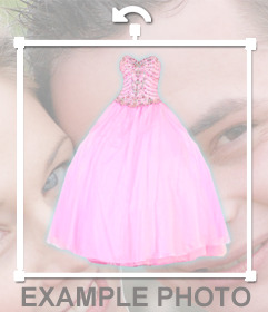 Aufkleber von einem rosa Kleid