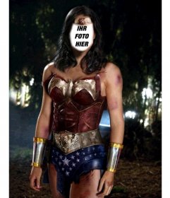 Fotomontage in Wonder Woman werden Sie Ihr Foto hochladen