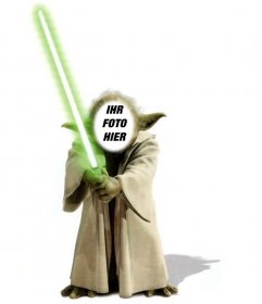 Vorlage der Fotomontage von Yoda aus Star Wars Ihr Gesicht hinzufügen zu den neugierigen Charakter Yoda