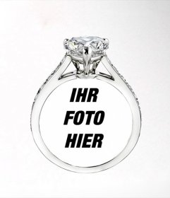 Legen Sie ein Bild von Ihrem Mädchen oder Junge in einer Cartier Diamant-Ring, romantische Fotomontage