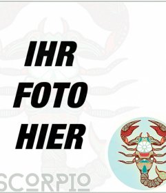 Rahmen für Ihr Profilbild mit einer symbolischen Darstellung der Sternzeichen Skorpion