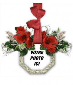 Cadre photo décorations de Noël où vous pouvez mettre votre photo