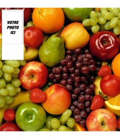 Fond Twitter encadrée fruits à personnaliser avec votre photo et texte