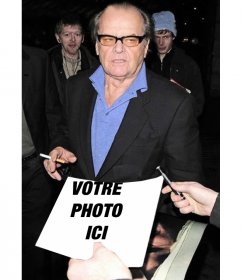 Dans ce montage photo vous poser une célèbre acteur d"Hollywood pour signer votre photo