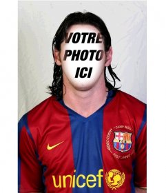 Photomontage de Lionel Messi du FC Barcelone pour ajouter votre visage dans son visage