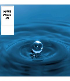 Personnalisable de fond pour twitter avec votre photo d'une goutte d'eau