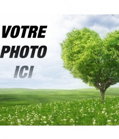 Photomontage de mettre une photo à côté de votre arbre en forme de coeur