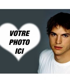 Photomontage de mettre une photo en forme de coeur avec Ashton Kutcher