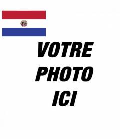 Photo montage d'un drapeau du Paraguay créer un collage photo avec une photo