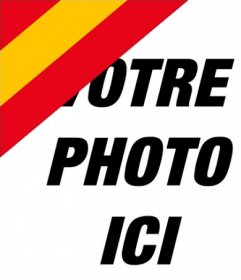 Drapeau de lEspagne dans le coin de votre image avec cet effet photo gratuit 