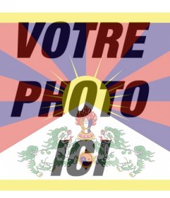 Filtre de drapeau du Tibet photo que vous pouvez utiliser comme photo de profil
