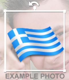 Grèce brandir le drapeau de mettre vos photos en ligne avec notre éditeur en ligne