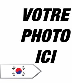 Montage photo en ligne pour ajouter une flèche avec le drapeau de la Corée du Sud